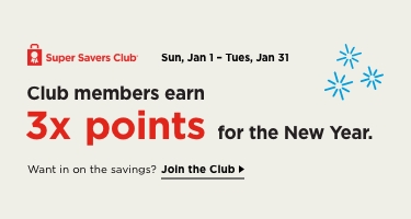 Club members earn 3x points from January 1 through January 31