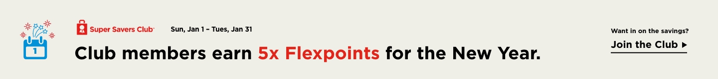 Club members earn 5x Flexpoints