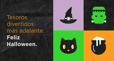 Tesoros divertidos más adelante. Feliz Halloween.