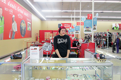 Team member at the jewelry counter.