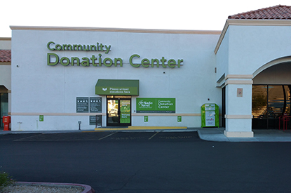 Community Donation Center drop off area.