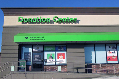 Community Donation Center drop off area.