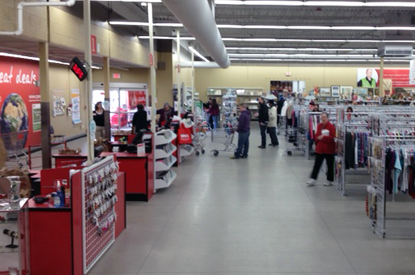 Cash registers at the front of the store.