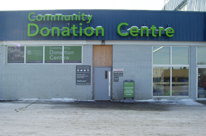 Community Donation Centre drop off area.