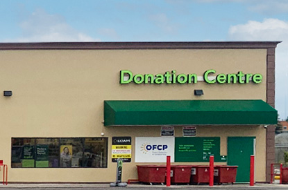 Community Donation Centre drop off area.