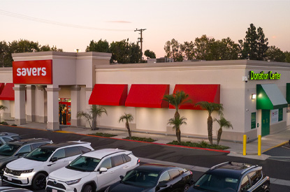 Savers store front and donation center