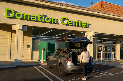 Community Donation Center drop off area.